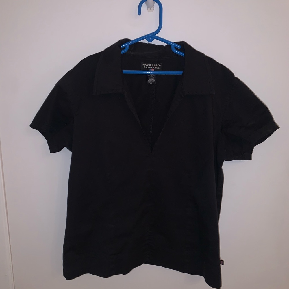 [M]👚RALPH LAUREN vneck polo top